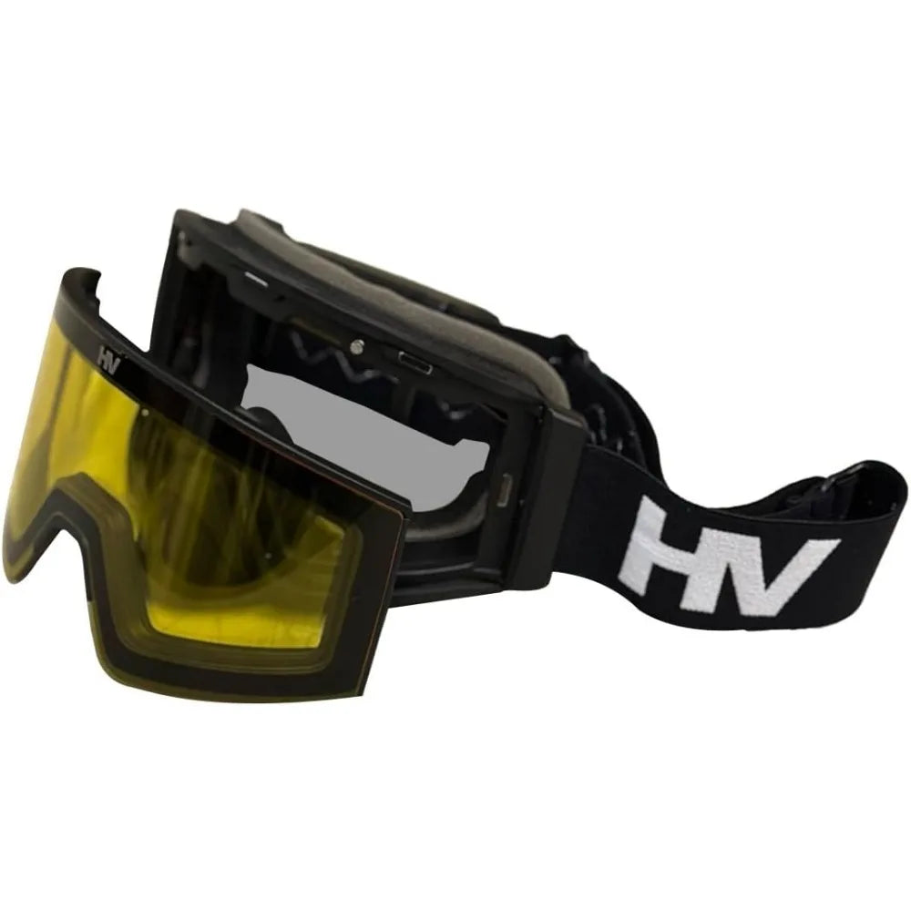 Electric Heated Snow Goggles for Winter Sports - Anti-Fog, Dual Lens, Ideal for Snowmobiling, Skiing, Snowboarding