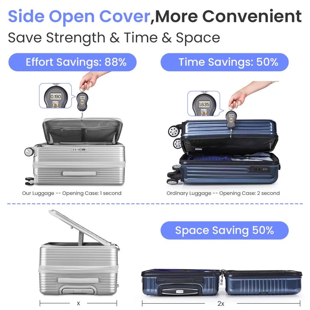 Luggage Sets 3 Piece Expandable Carry on Luggage TSA Lock Airline Approved 100% PC Hard Shell Lightweight Suitcase
