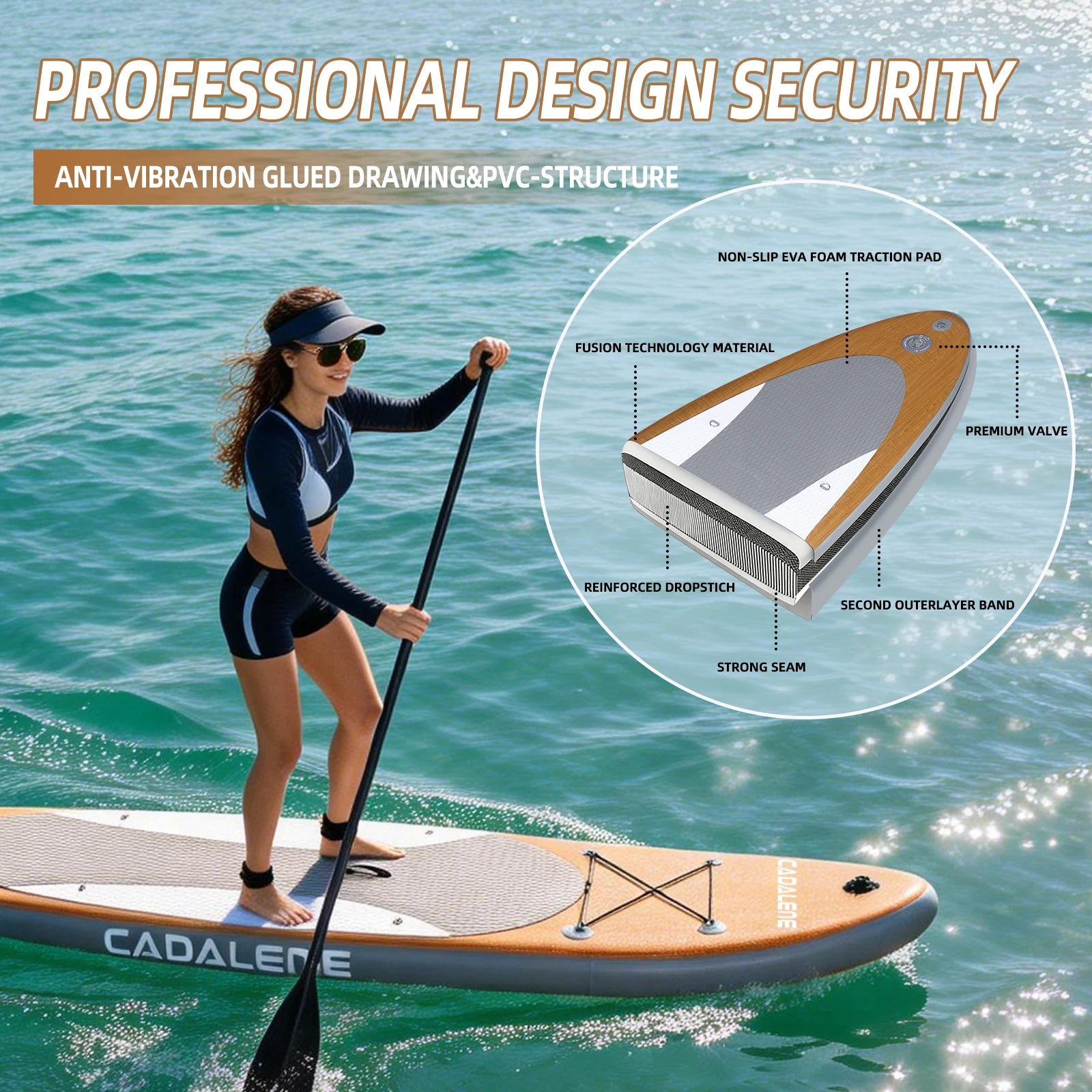 Inflatable Stand Up Paddle Board with Camera Mount & SUP Accessories, 10' 8"  Paddleboard for Adults Youth of All Skill Levels