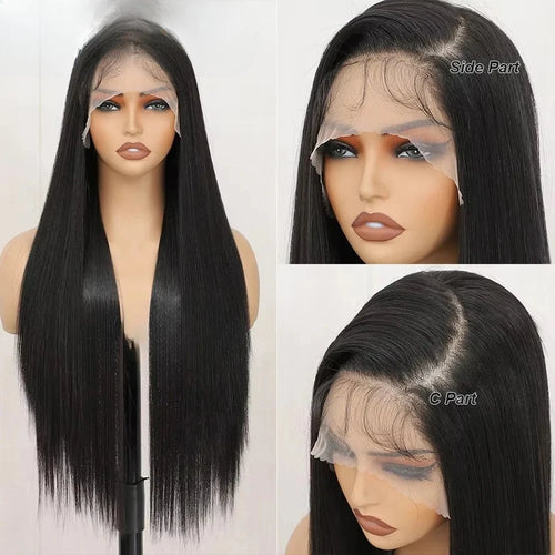 30Inch 13X4 Straight Lace Frontal Wigs Brown P12/24 Ombre Colored Pre-pluck Soft Natural High Temperature Cosplay Wigs