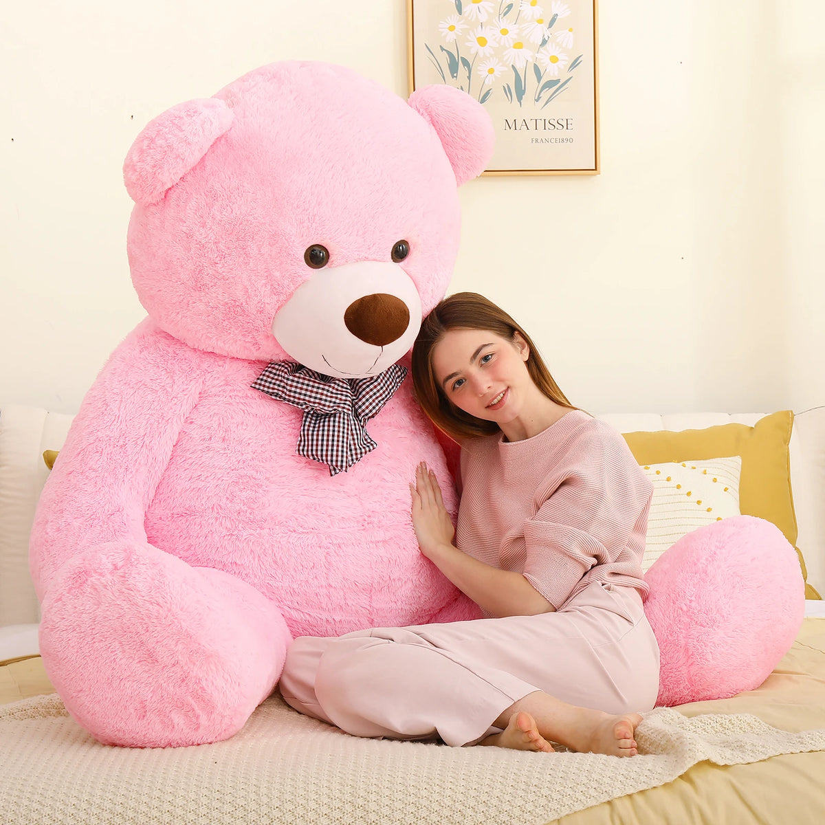 MaoGoLan Giant Teddy Bear 6 Feet Tall, Pink Human Size Big Teddy Bear Stuffed Animal for Boyfriend,Girlfriend,Wife on Valentines