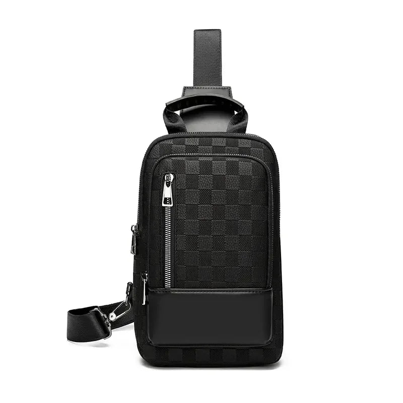 Designer Bag Men's Chest Bag Large Capacity Luxury Bag Crossbody Bag Multifunctional Chessboard Pattern Casual Shoulder Bag