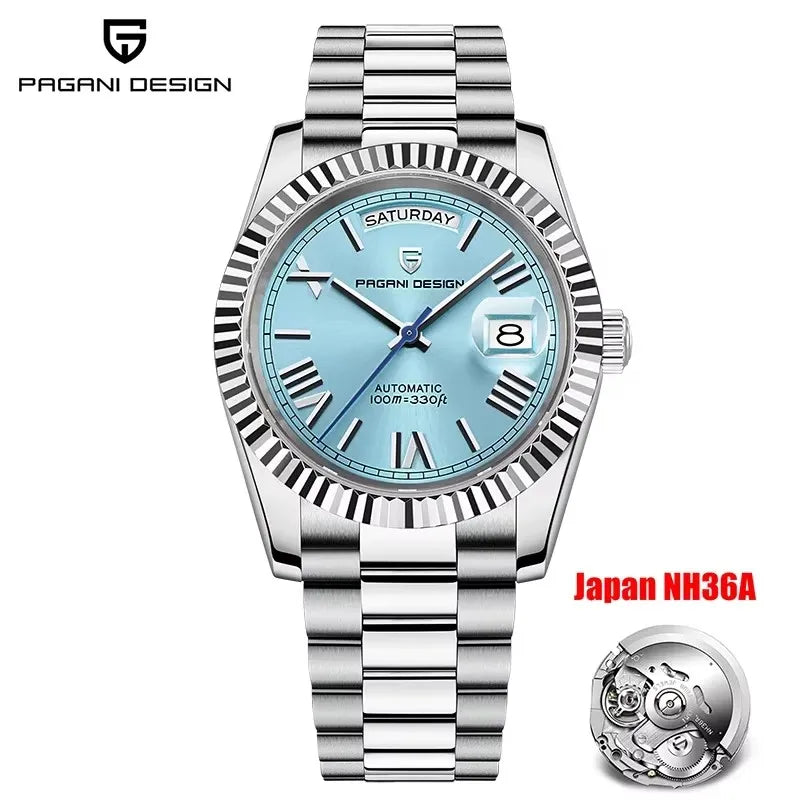 2025 New PAGANI DESIGN Men's Watches DD40 Rose Gold Automatic Watch Man Mechanical Wristwatches Luxury AR Sapphire Mirror Gifts