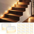 16 Pack Motion Sensor Stair Lights, Battery Operated LED Night Lamps for Indoor Use in Hallway Bedroom Kitchen