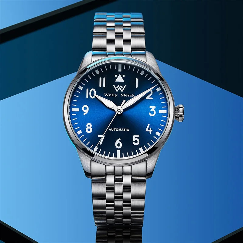 WM Watch Automatic Mechanical Watches Waterproof Multifunctional Business Men's Watches Watch Welly Merck Watch WM165M