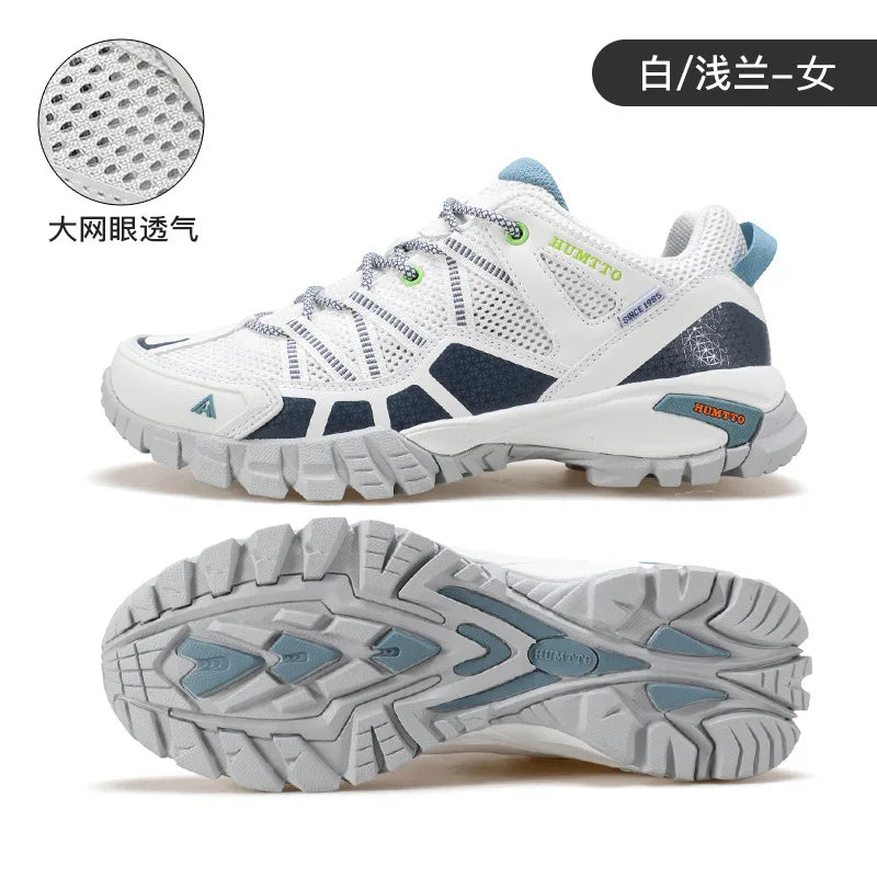 Men Lightweight Hiking Shoes Autumn Winter Breathable Mesh Casual Athletic Walking Sneakers Anti-slip Outdoor Trekking Footwear