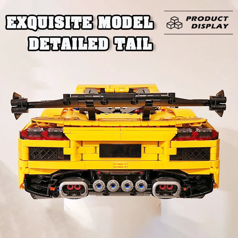 Super Racing Car F12 Model Building Blocks Classic Cars Black Knight 1:8 Size Assembly Set Bricks Technical Kid Toys For Gifts