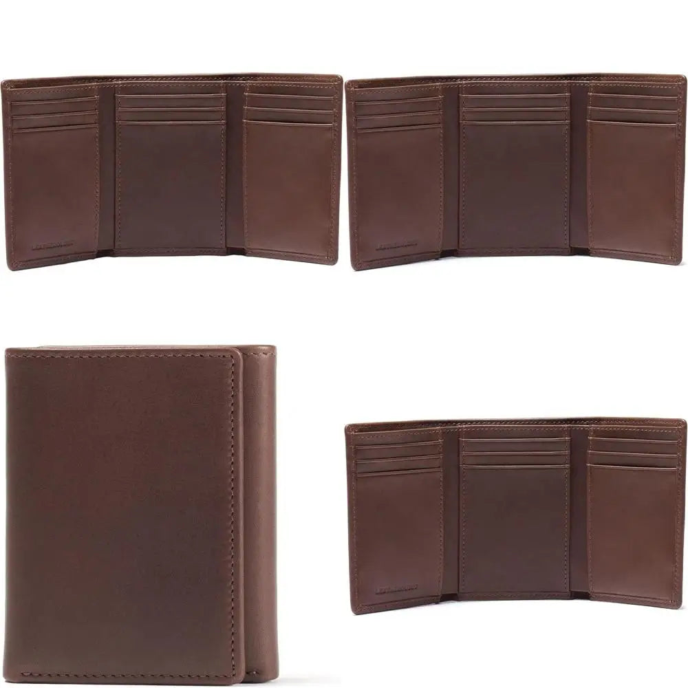 Luxury Tri-Fold Wallet with 9 Card Slots, 3 Interior Pockets, and Single Bill Compartment