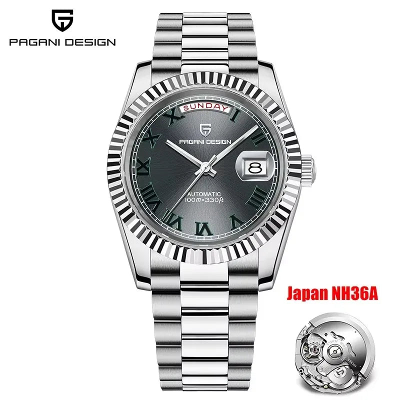 2025 New PAGANI DESIGN Men's Watches DD40 Rose Gold Automatic Watch Man Mechanical Wristwatches Luxury AR Sapphire Mirror Gifts