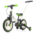 6 in 1 Foldable Balance Bike with Push Handle for 18-60 Months Training Wheels Pedals Blue Balance Bicycle for Boys and Girls w