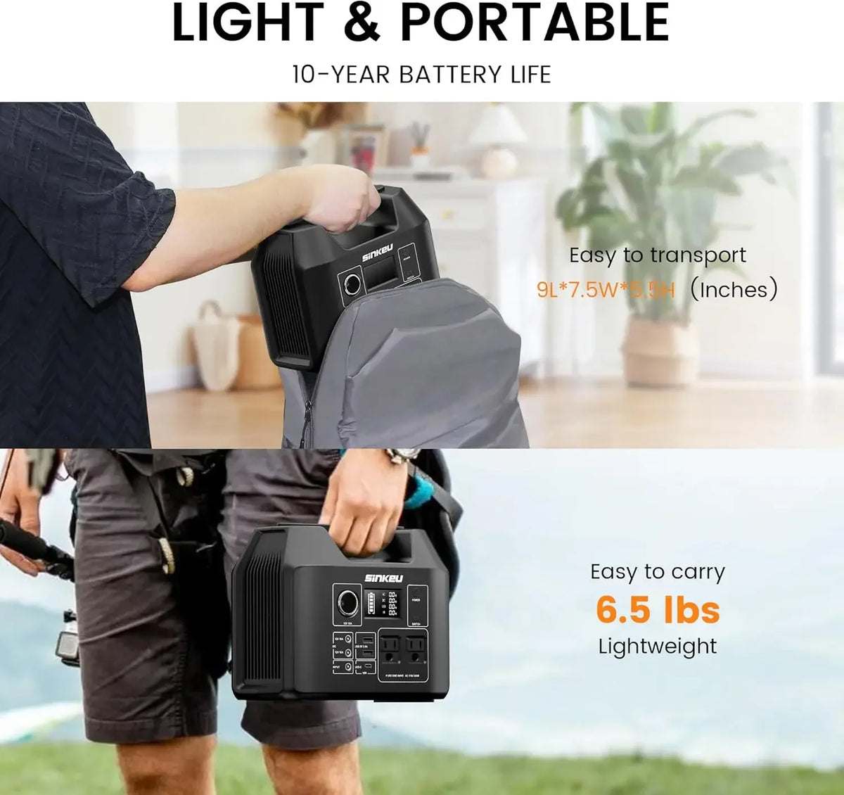 Portable Power Station 80000mAh,256Wh LiFePO4 Battery Backup,300W AC Outlets,Power Bank for Hurricane Emergency Outdoor Camping