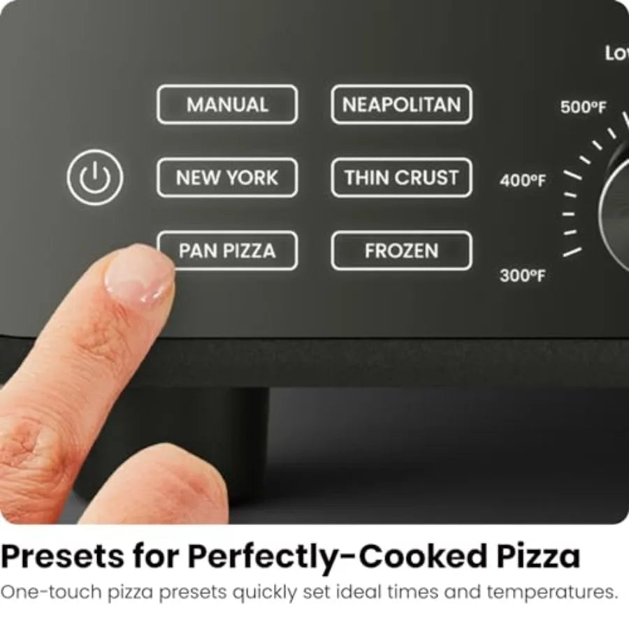 Indoor Pizza Oven - Makes 12 Inch Pizzas in Minutes Heats up to 800F - Countertop Electric Pizza Maker with 5 Touchscreen Prese