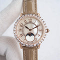 Customized luxury women's watch, 34mm diameter, imported calfskin strap, 898A1 automatic winding movement