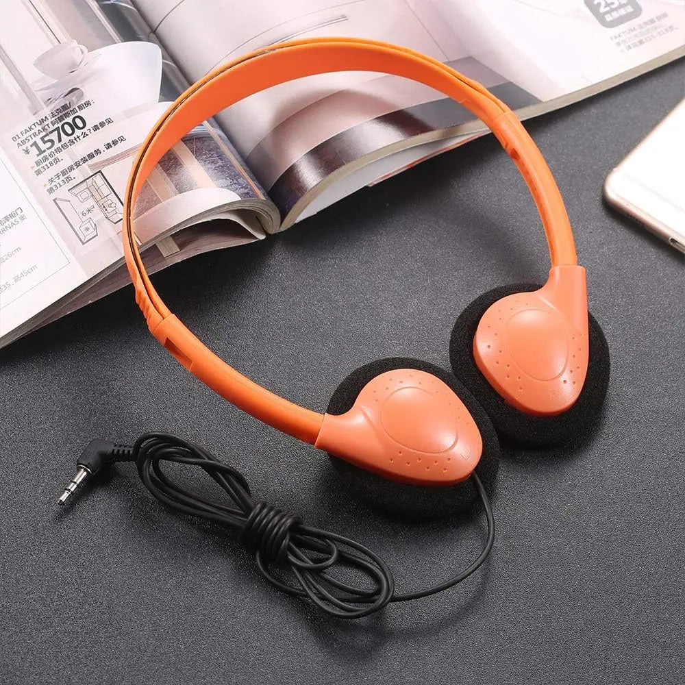 100 Pack Kids Classroom Headphones Bulk Set, 10 Colors, Durable Wired Earphones for School and Home Use