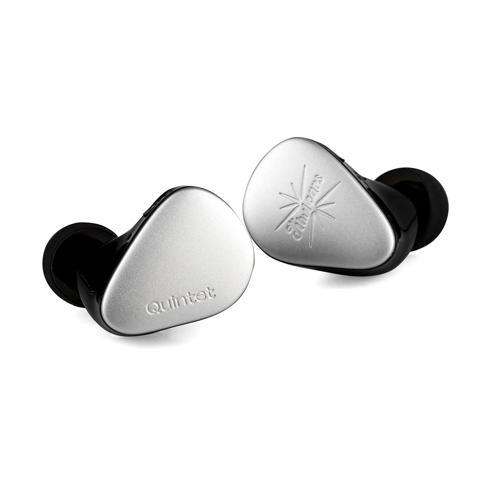 Kiwi Ears Quintet In-Ear Monitor 1DD + 2BA + 1 Planar +1 PZT  with Detachable Silver-plated Copper Cable for Musician Audiophile