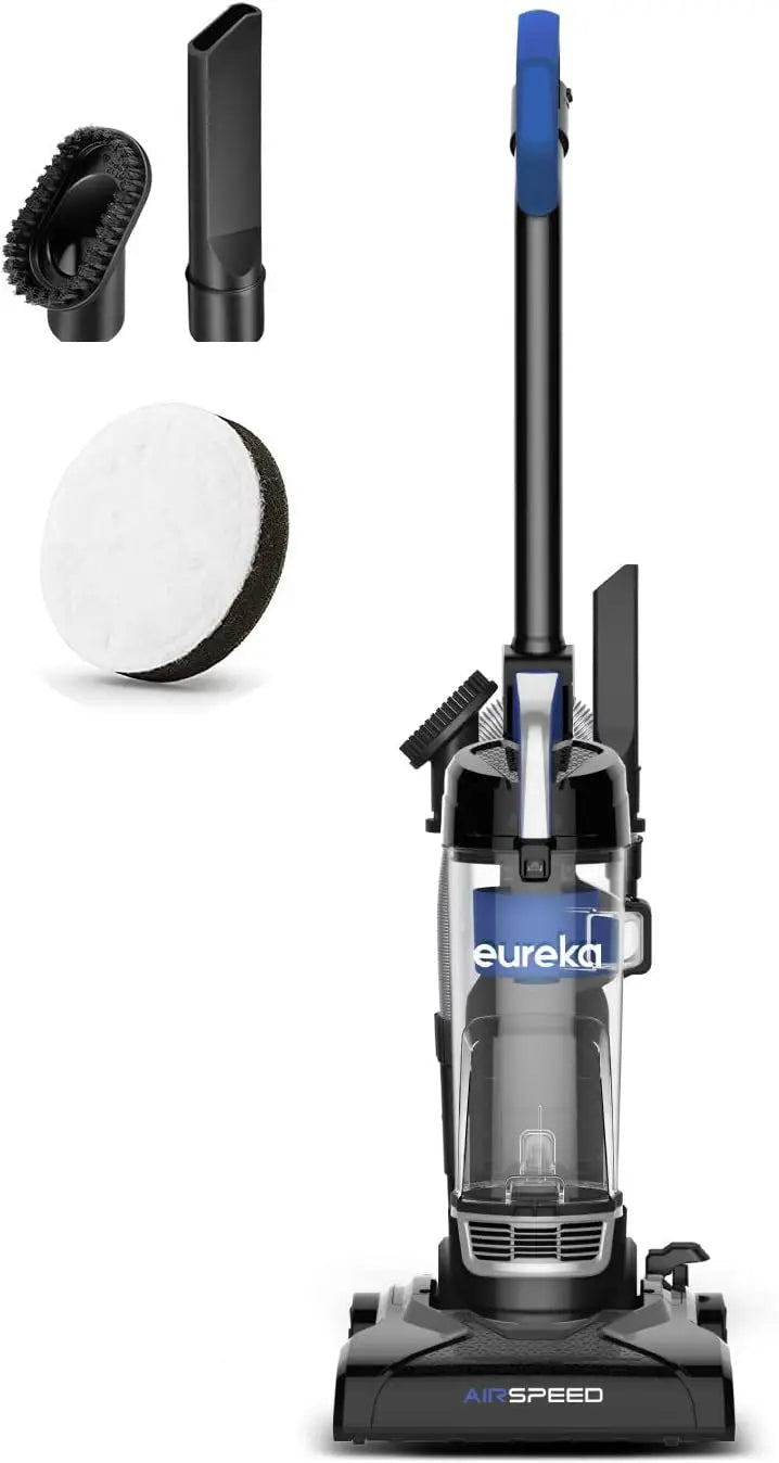 Powerful Bagless Upright Vacuum Cleaner for Carpets and Floors, Lightweight with Replacement Filter, Blue