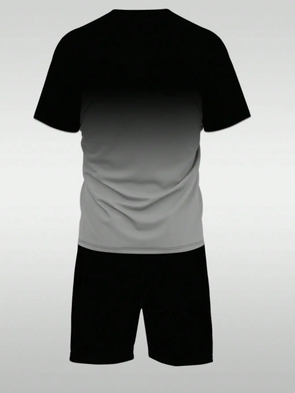 Men's Ombre Gradient Print Short Sleeve Tee & Drawstring Shorts Set