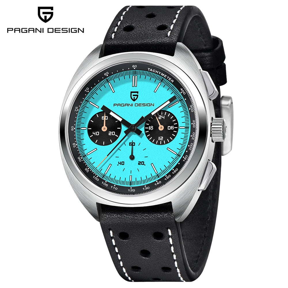 PAGANI DESIGN 2026 New Vibrant Yellow Men Watches Luxury Quartz Wrist Watch For Men Sapphire Speed Chronograph Retro Dial Clock
