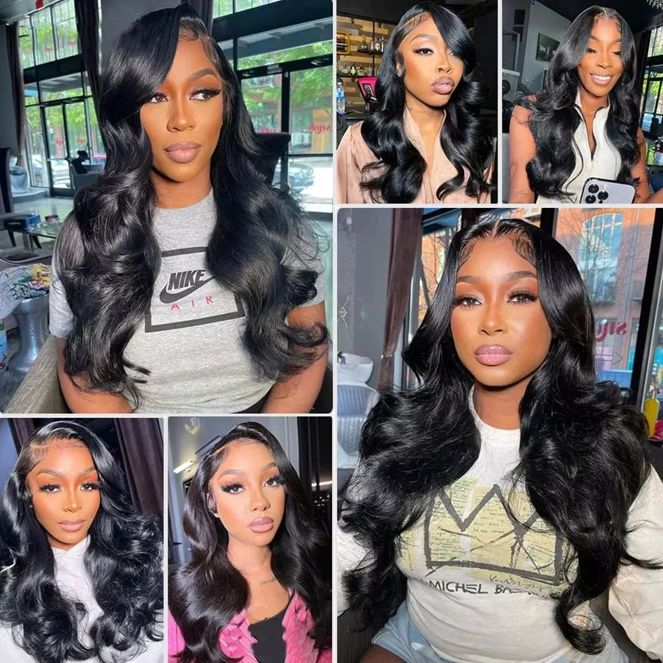 Body Wave Human Hair Bundles With 4x4 5x5 6x6 HD Closure Peruvian Hair Weave 3/4 Bundles With Lace Closure Body Wavy Human Hair