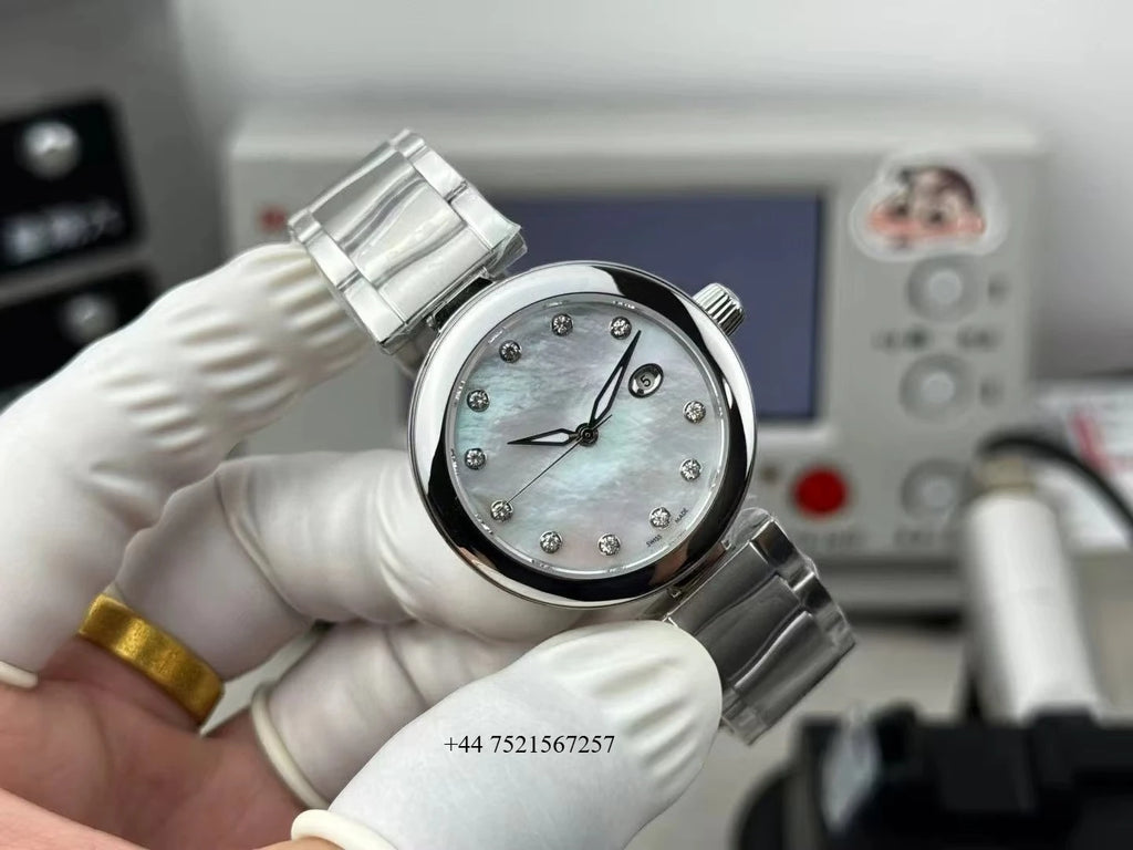 Fashion Ladies Stainless Steel Band Mechanical Watch Water Resistant Calendar Business Antique Coin Style Casual Watch Wholesale