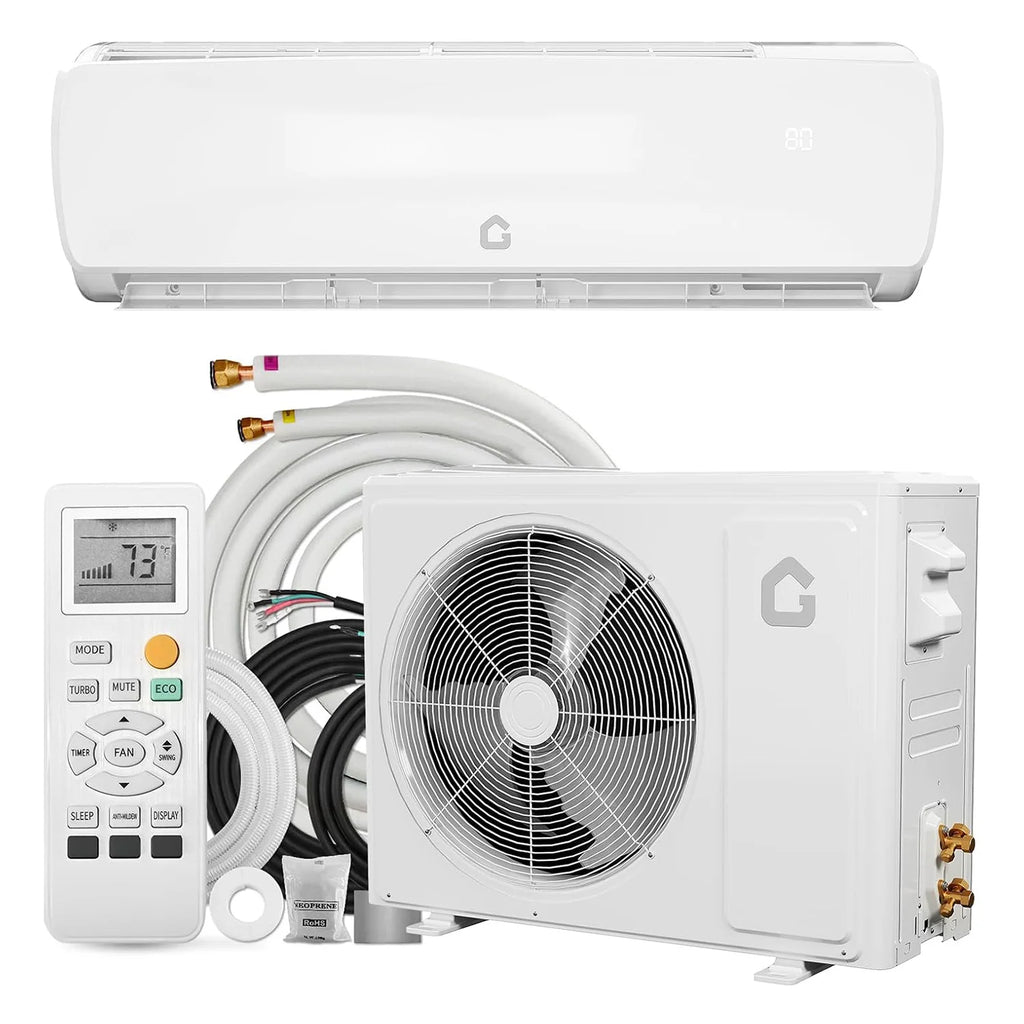 12000 BTU Mini Split AC/Heating System 19 SEER2 Inverter 115V - 6-in-1 Ductless Heat Pump Wall Mount Cool Heat Up to 750 Sq.Ft