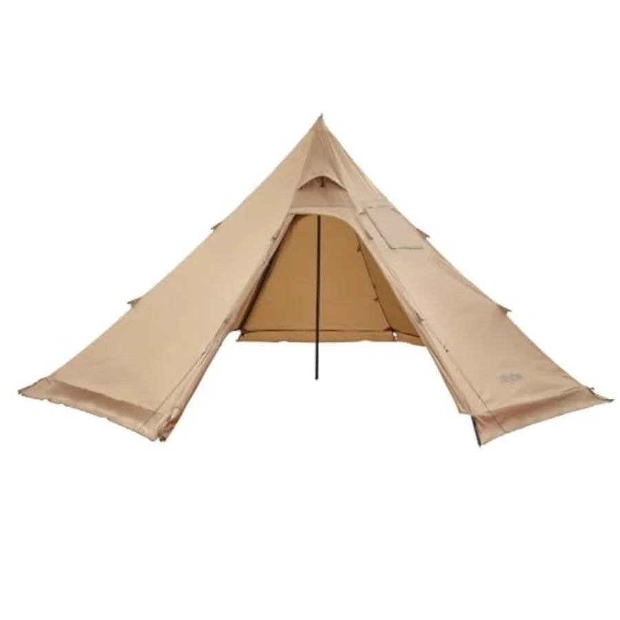Hot Tent Camping Tipi Hot Tents with Stove Jack Portable Winter Camping Tents with Snow Skirt Easy Setup Waterproof 4 Season Sh