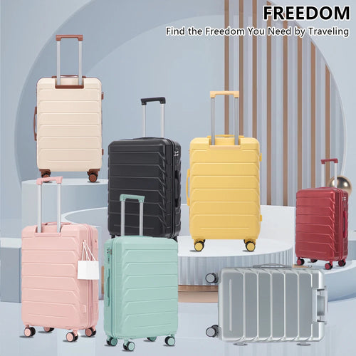 3 Piece Travel Luggage Set 20/24/28 Inch Spinner Wheels with Combination Lock Lightweight Hard Shell Suitcase