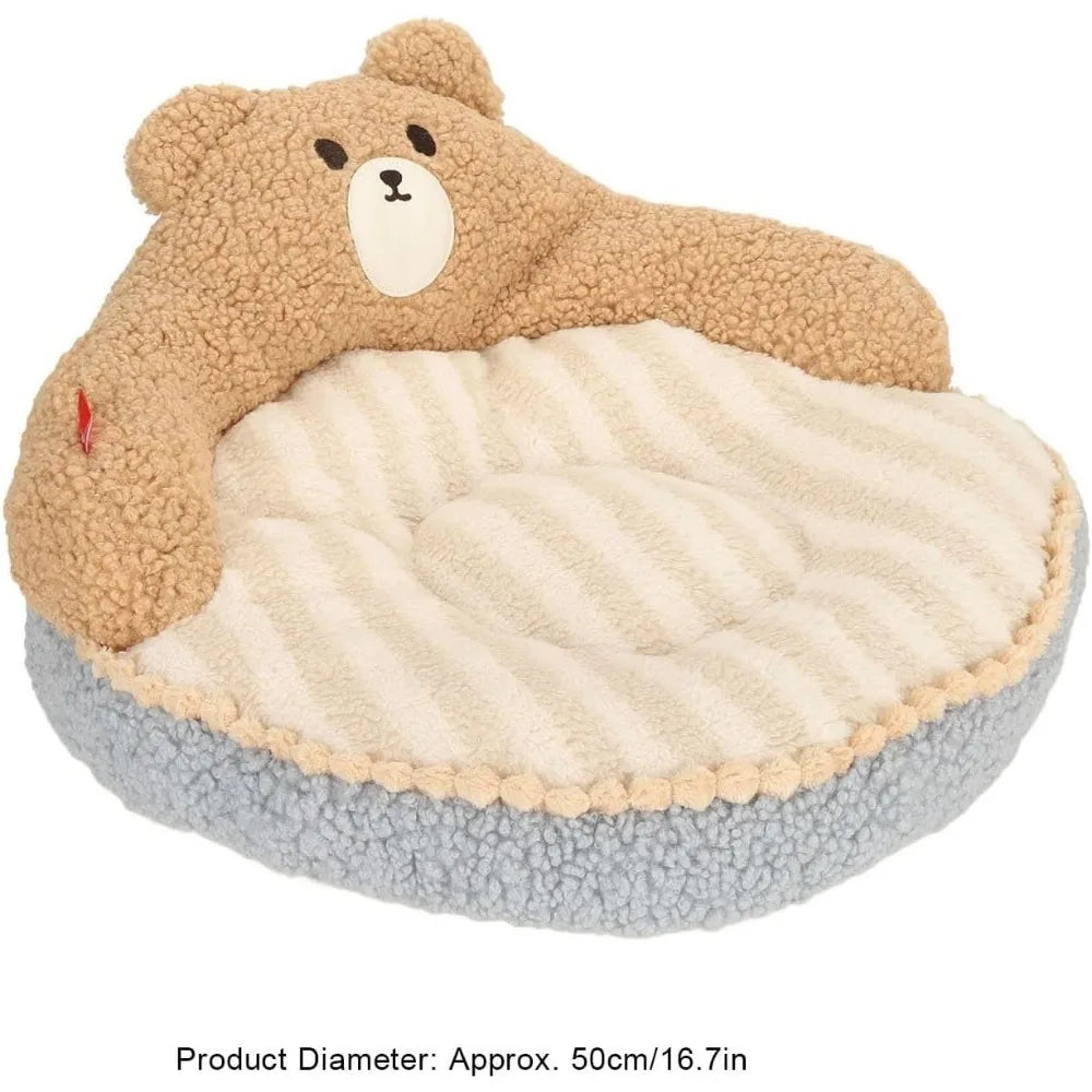 Round Multifunctional Washable Cat Nest, Cute Pet Bed for All Seasons, Comfortable Sleeping House for Indoor Cats