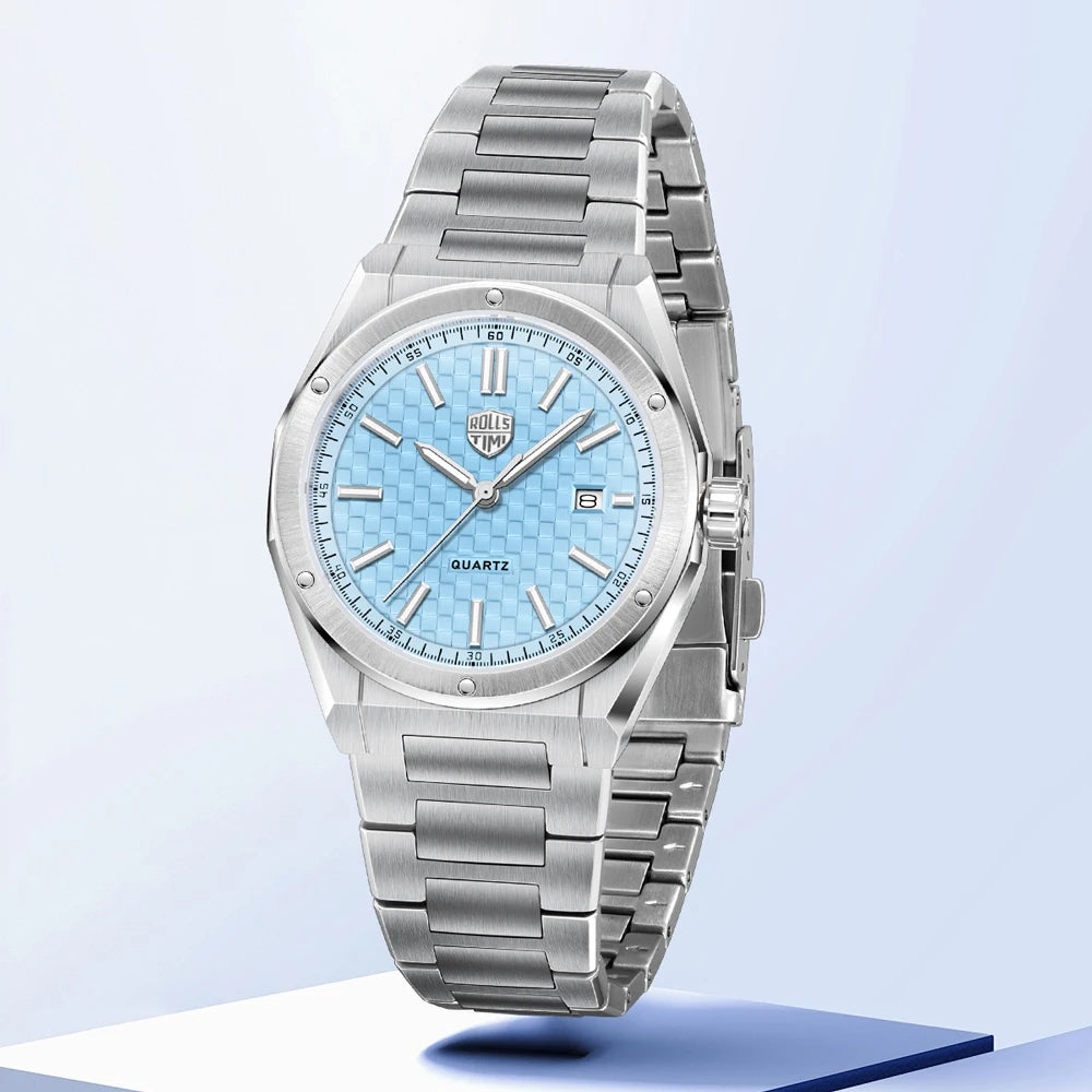 2026 New RollsTimi Mens Watches Top Brand Luxury Quartz Watch For Men AR Sapphire Mirror 100M Waterproof Luminous Man Gift Clock