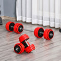 66lbs Dumbbell and Barbell Adjustable Set Two-In-One Strength Muscle Exercise Fitness Plate Bar Clamp Rod for Home Gym