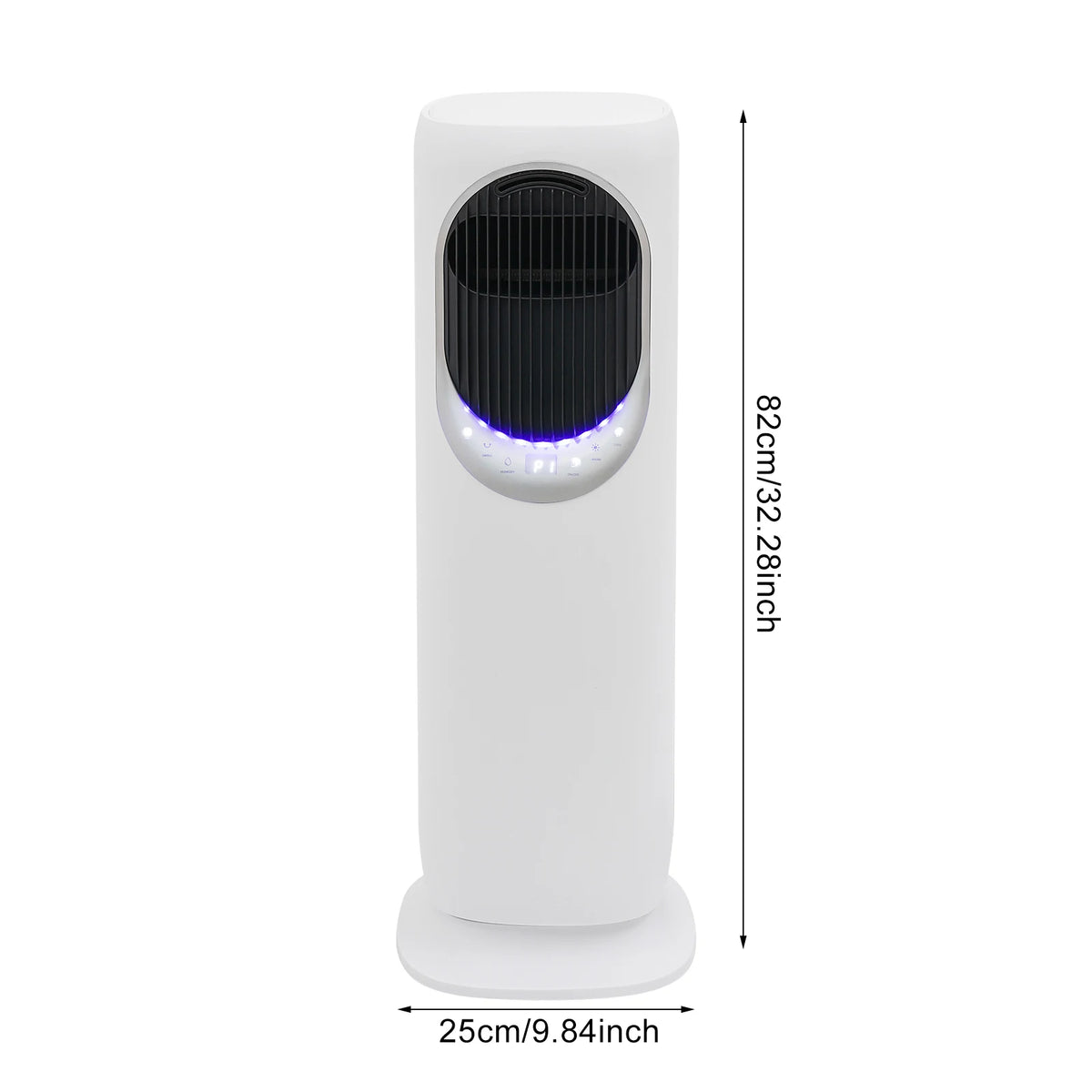 Dual-purpose Heating and Cooling Air Conditioner Fan, Standing Fan and Heater Combo, with Humidification & Remote Control, White
