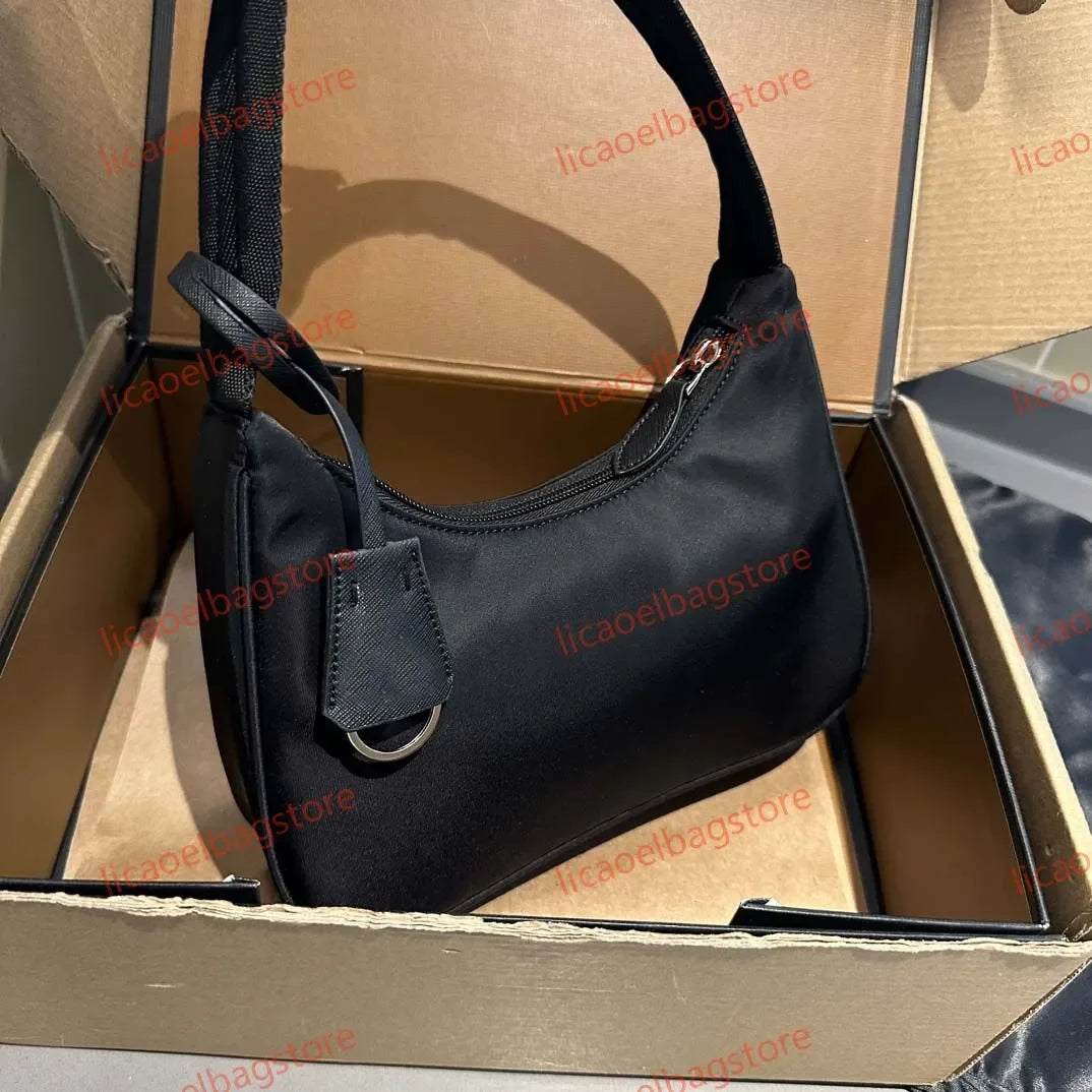Designer Luxury Bag The 2000-2005 Re-Edition Nylon Underarm Crescent Shoulder & Crossbody Handbag/Purse