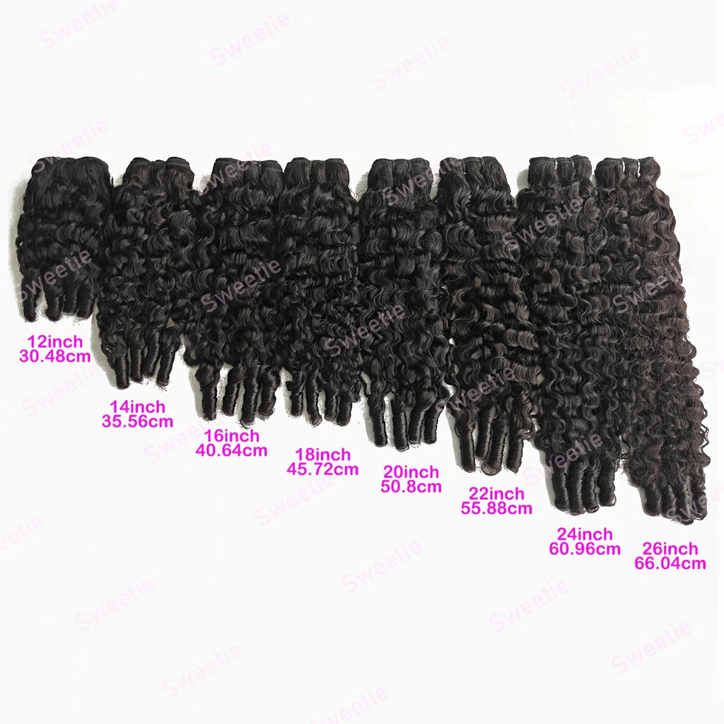 Burmese Curly Bundles Human Hair Sew Brazilian Virgin Remy Hair Extensions In Bundles 30 Inch Raw Hair 3/4Bundles Double Weft