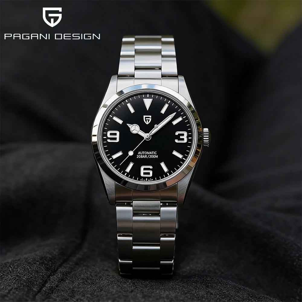 PAGANI DESIGN 40MM Air King Mechanical Automatic Watch AR Coating Sapphire Glass Stainless Steel Men Luxury Sports Watch for men