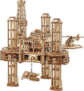 Interactive Movable Offshore Rig Platform Wooden 3D Puzzles for Adults - DIY Engineering Model Kits