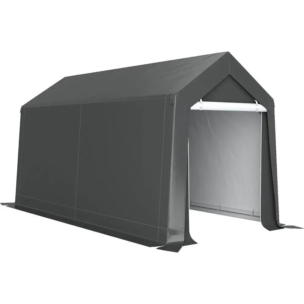 Heavy-Duty 7x12 Outdoor Storage Shed - Waterproof Garden Tent with Ventilation and Roll-Up Door