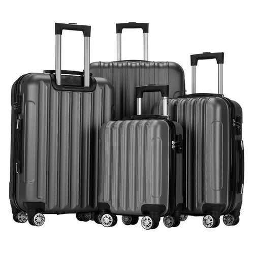 16" 20' 24' 28' 4-in-1 Luggage Travel Set Bag ABS Trolley Suitcase w/TSA Lock
