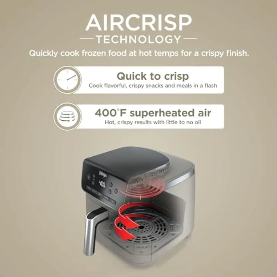 Air Fryer Pro 5-in-1 5 QT Capacity Air Fry Bake Roast Reheat Dehydrate with Air Crisp Technology Nonstick Basket Crisper Plate