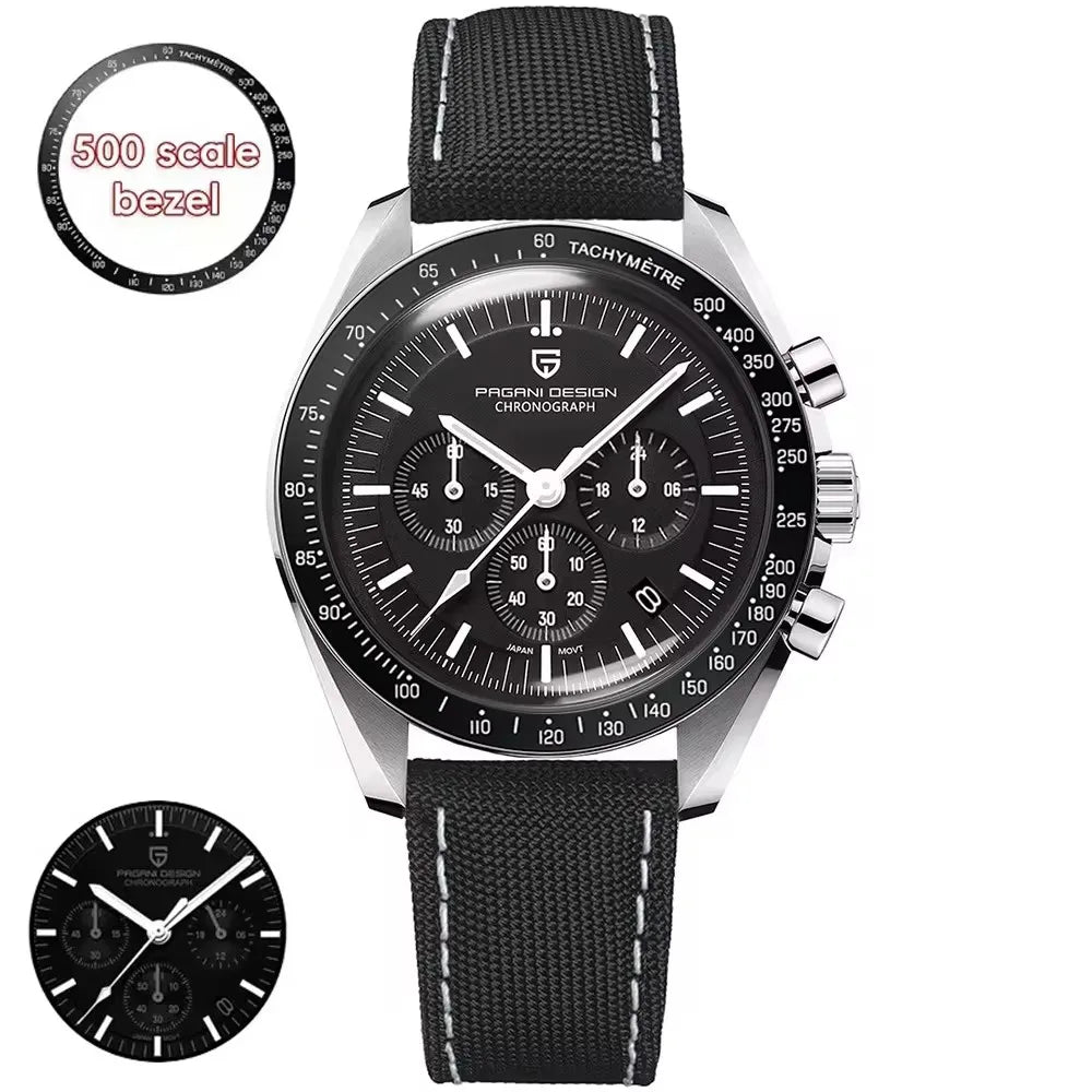 PAGANI DESIGN Saturn Men's Watches Top Luxury Quartz Watch For Men Chronograph Wristwatches AR Sapphire Waterproof Luminous Gift