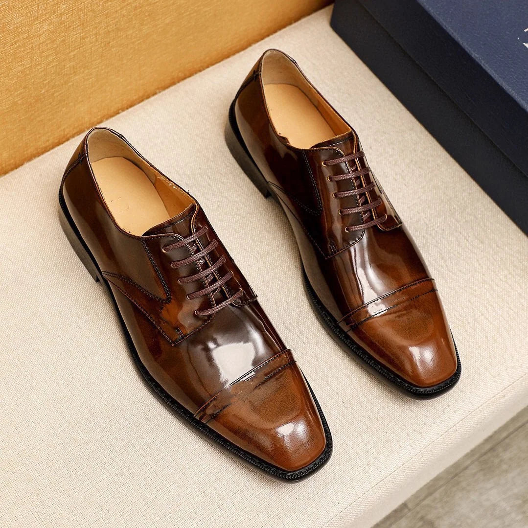 Trend Men's Dress Shoes Business Party Oxford Weddind Leather Shoes For Men Social Brogues Men's Formal Leather Shoes