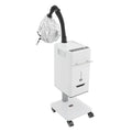 White Mobile Nano Steam Hair Dye Perm Machine Anion Vapor Hair Steamer 110V US Plug With Universal Wheels