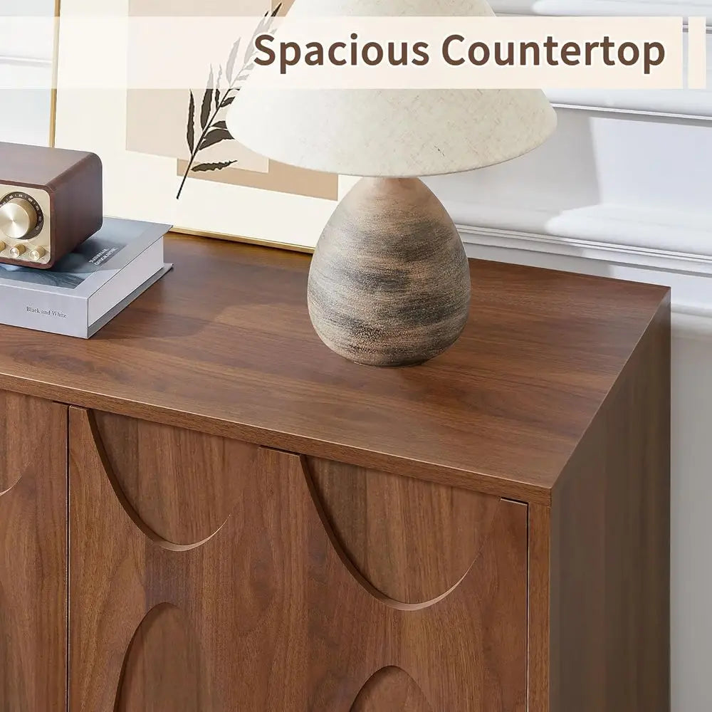 3-Piece Sideboard Buffet Cabinet Set, 94.5 Modern Storage Cabinet with Adjustable Shelves and 6 Doors for Dining, Living Rooms,