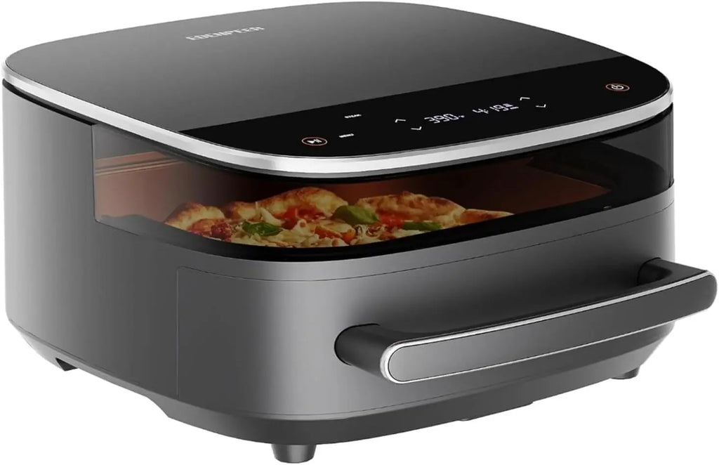Large Air Fryer with Digital Controls, Dual Heating Tech, View Window & Light - Cooks Pizza, Steaks Fast