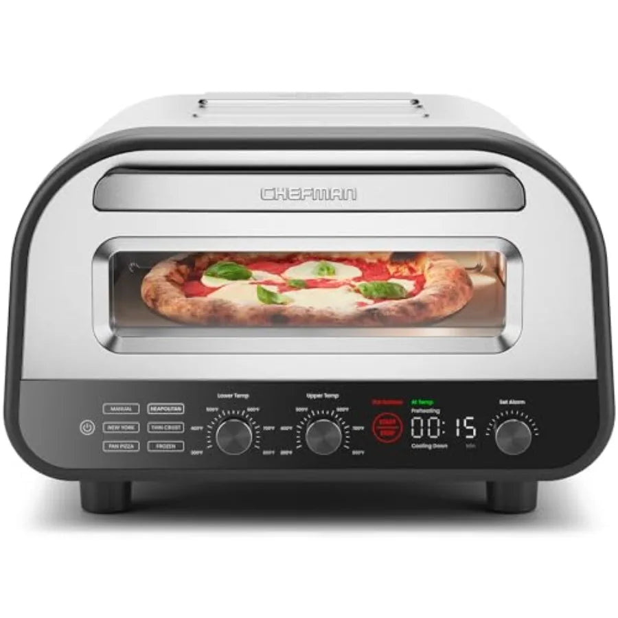 Indoor Pizza Oven - Makes 12 Inch Pizzas in Minutes Heats up to 800F - Countertop Electric Pizza Maker with 5 Touchscreen Prese
