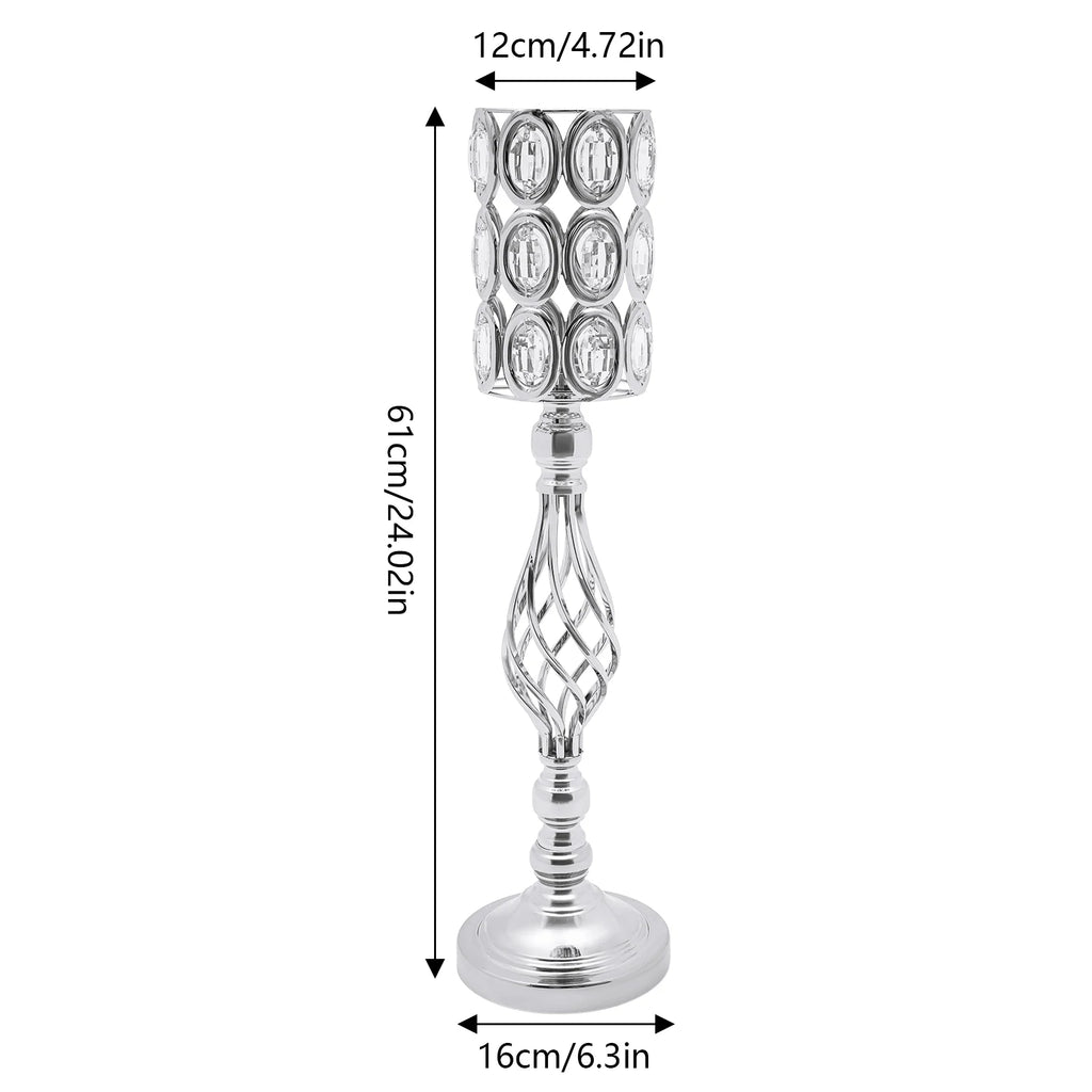 10Pcs Wedding Flower Vases 24In Trumpet Vase Centerpieces Crystal Stand for Anniversary Birthday Party Home Decor