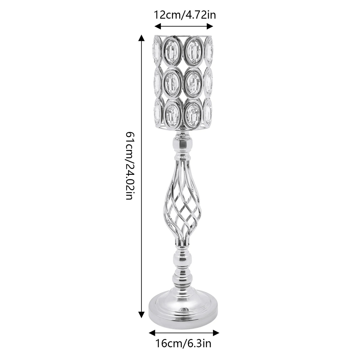 10Pcs Wedding Flower Vases 24In Trumpet Vase Centerpieces Crystal Stand for Anniversary Birthday Party Home Decor