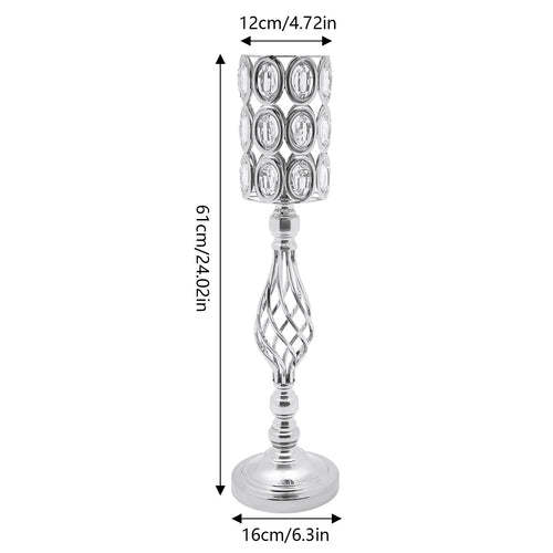 10Pcs Wedding Flower Vases 24In Trumpet Vase Centerpieces Crystal Stand for Anniversary Birthday Party Home Decor