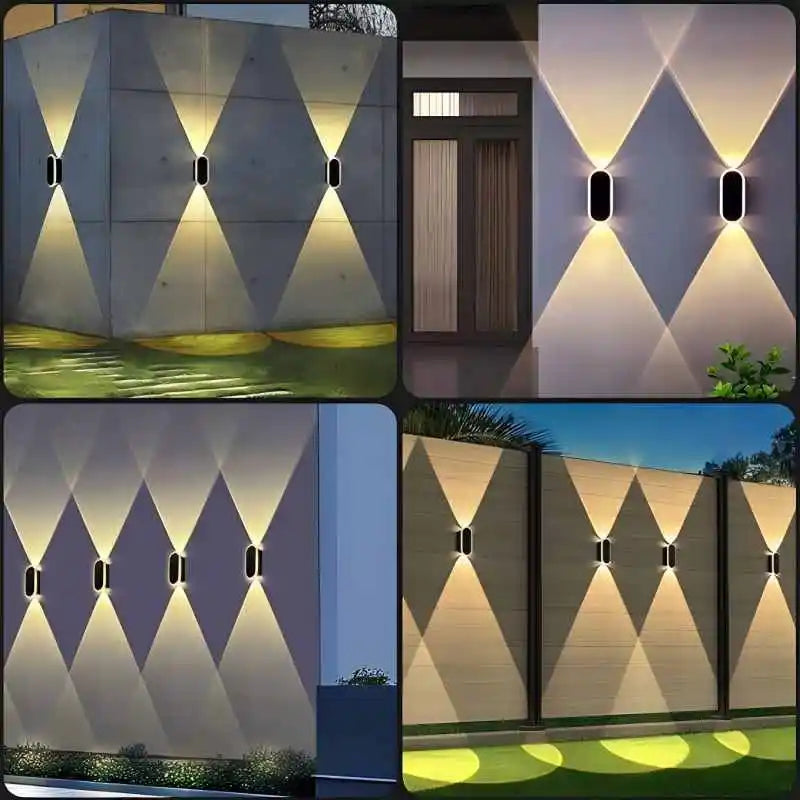 IP65 Waterproof Solar Fence Lights - 3000/4000/6000K 3 Modes for Backyard/Garden/Patio/Garage and Wall Decoration (8 Pack)