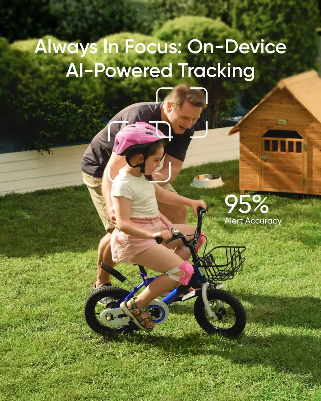 Solar Wireless Outdoor Security Camera with 360° Pan & Tilt, No Blind Spots, 2.4 GHz Wi-Fi, No Monthly Fee