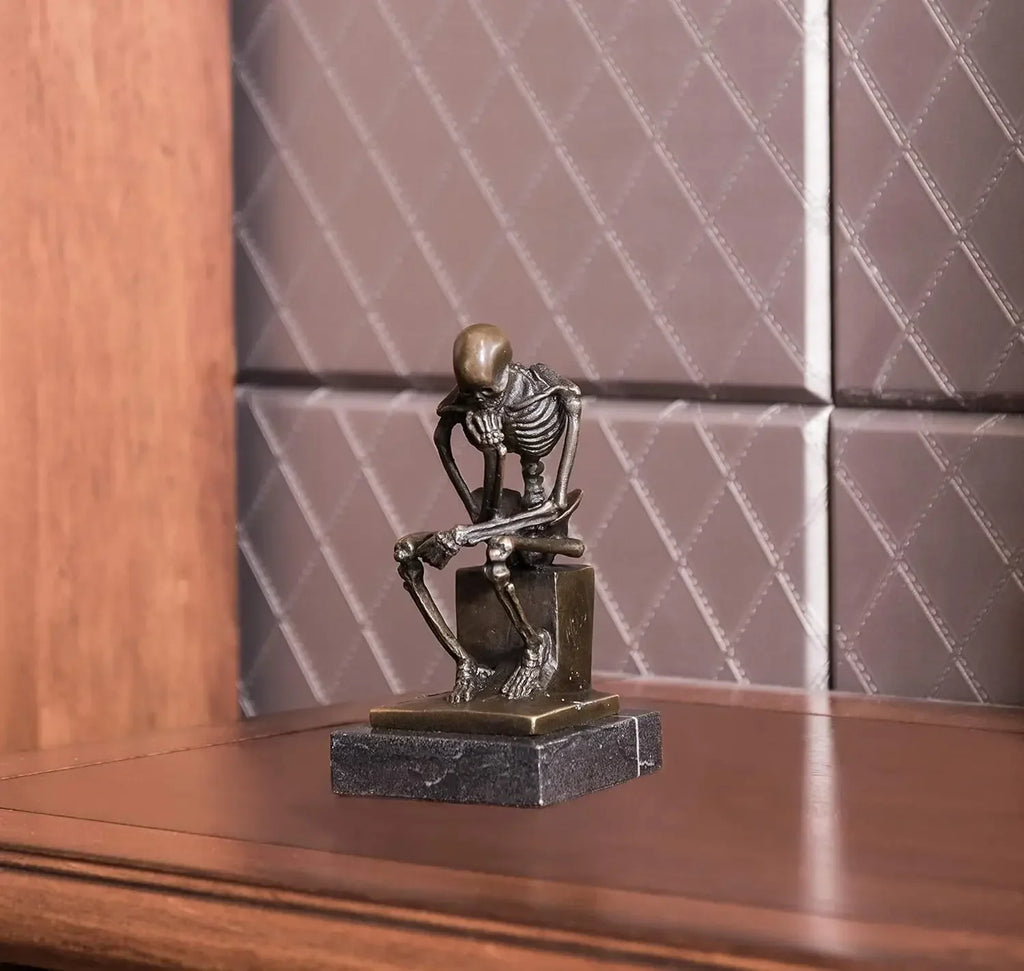 Toperkin Skeleton Thinker TPE-998 Bronze Statues Sculptures Home Decor